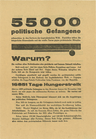 Flugblatt 55000 politische Gefangene 1927 mini