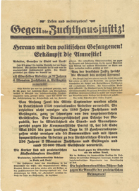 Flugblatt Gegen die Zuchthausjustiz KPD 1924 mini