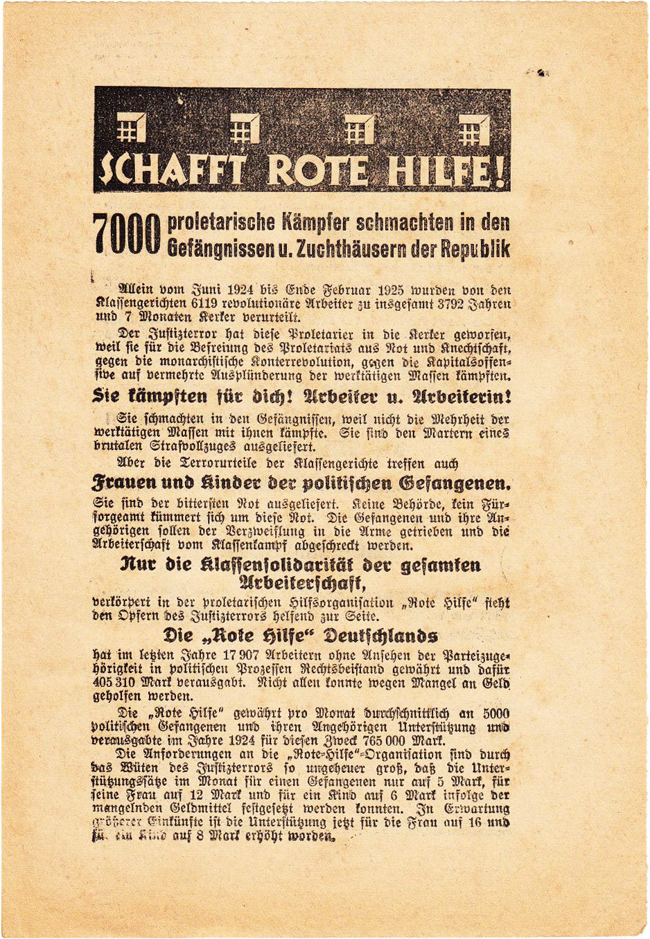 RHD-Flugblatt von 1925